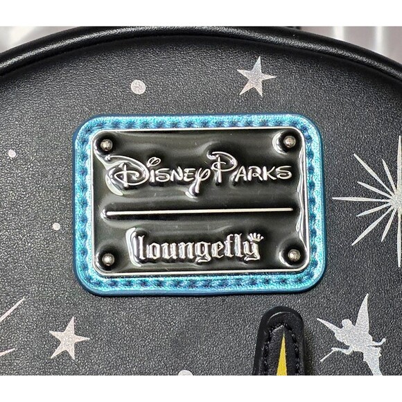 DISNEY PARKS x LOUNGEFLY Mini Backpack Black Blue Disneyland Resort Icons Bag - Picture 2 of 16